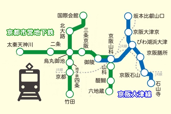 京都～大津が乗り放題の1日乗車券「京都・びわ湖チケット」の有効区間