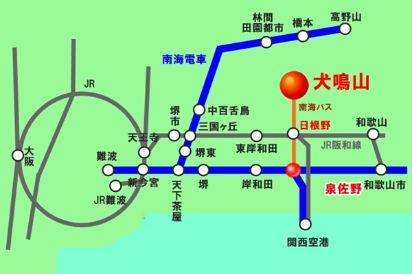 南海電車「犬鳴山温泉＆ハイキングきっぷ」の有効区間