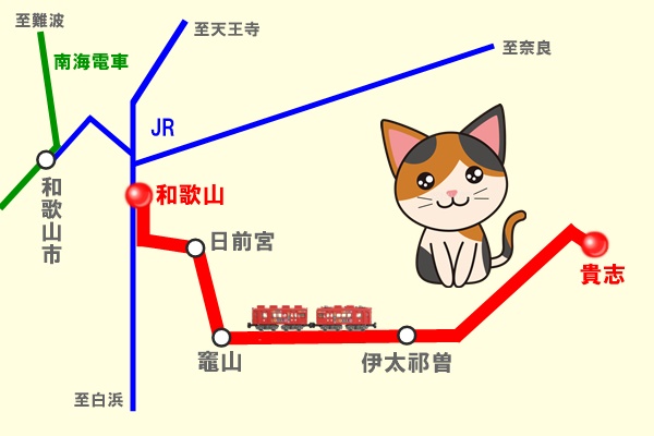 和歌山電鉄の貴志川線1日乗車券の乗り放題範囲