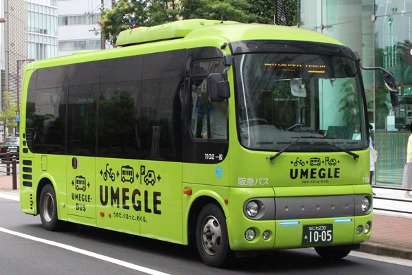 梅田巡回バス、うめぐるバスとは？ルートや運賃、利用方法