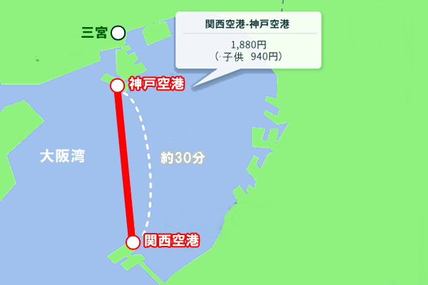神戸～関西空港の高速船アクセス「ベイシャトル」に安くに乗る方法