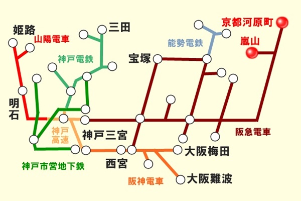 京都乗り放題「いい古都チケット」を発売している路線