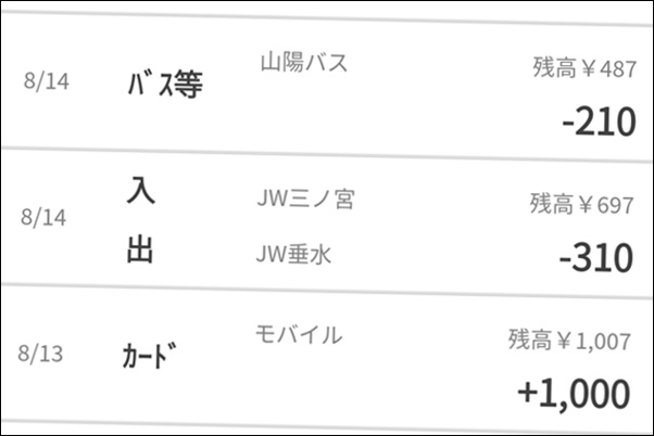 モバイルSuica（スイカ）を関西で使うメリットと使い方