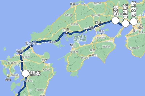 大阪・神戸・姫路～熊本の新幹線が格安の「バリ得」の値段、発売期間、購入方法