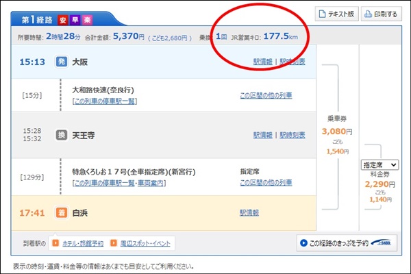 JR切符の特定都区市内とは？営業キロ201km以上が対象。