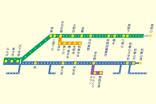 南海「金剛山ハイキングデジタルきっぷ」の発売駅