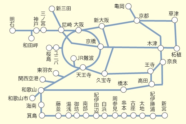 JR西日本「和歌山満喫わくわくパス2」の乗り放題範囲