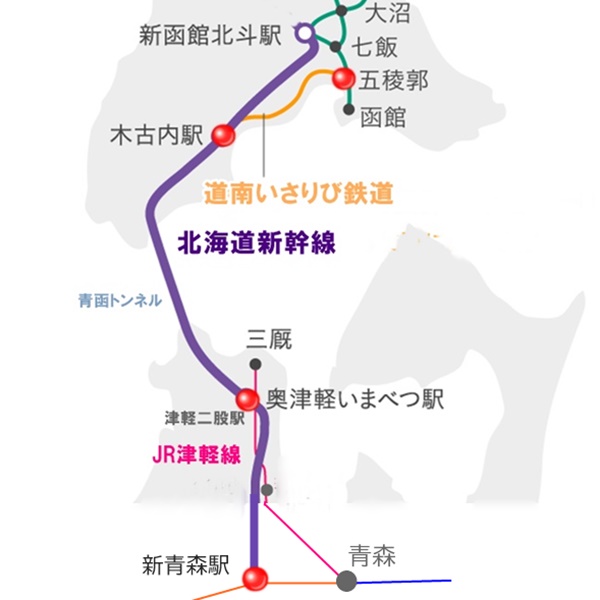 JR「北海道新幹線オプション券」で利用できる区間
