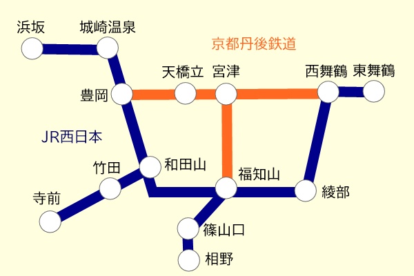 JR西日本と京都丹後鉄道「北近畿おでかけパス」の乗り放題範囲