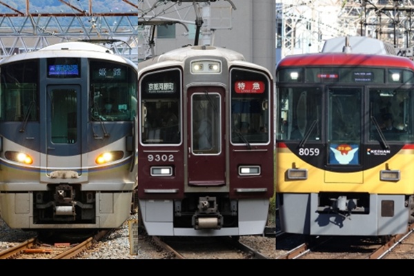 JR西日本・阪急電車・京阪電車「京都満喫3wayパス」の乗り放題範囲