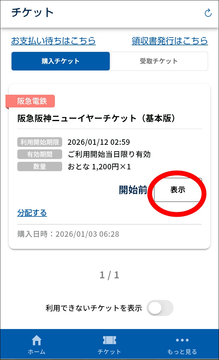 「阪急阪神ニューイヤーチケット」の利用方法
