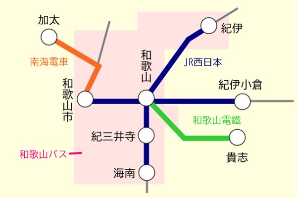 JR「和歌山市って何?周遊パス」の乗り放題範囲