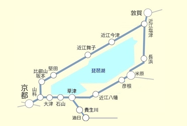 JRで琵琶湖一周「鉄道版ビワイチパス」の乗り放題範囲