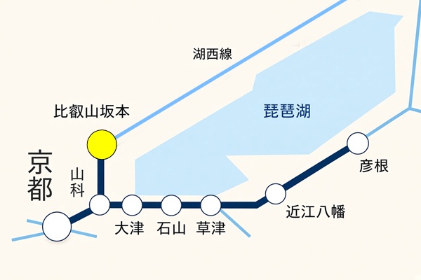 「比叡山おでかけパス」でのJR乗り放題範囲